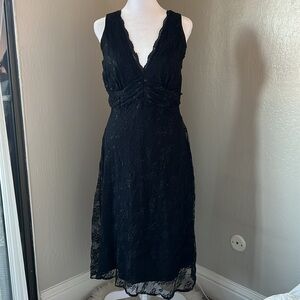 Black lace cocktail dress